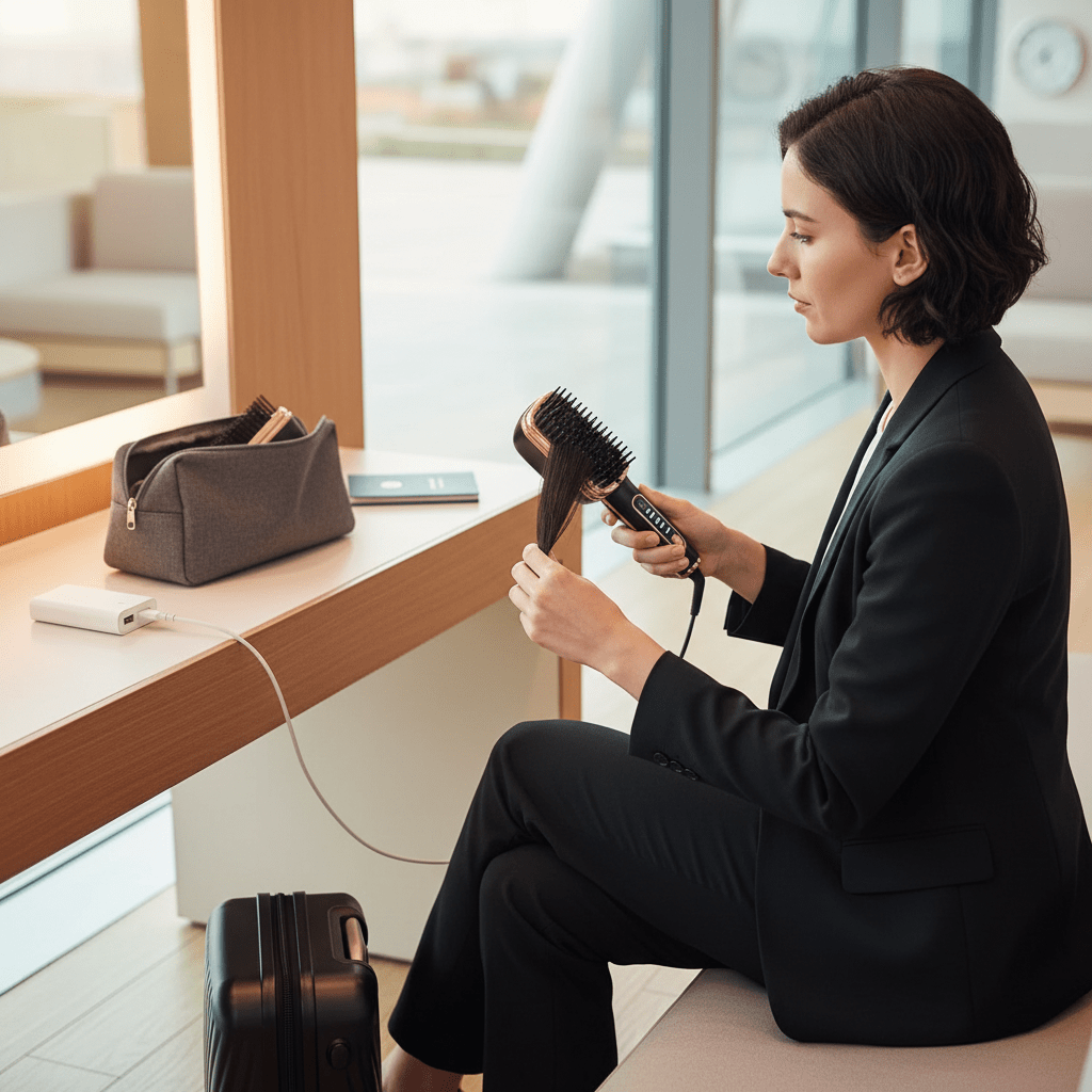 Wireless Hair Straightener Brush - NOVIA